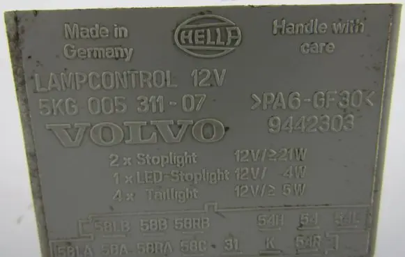 Volvo C70 Other relay 5KG00531107