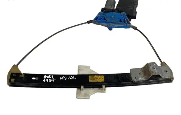 Rear door window regulator with motor