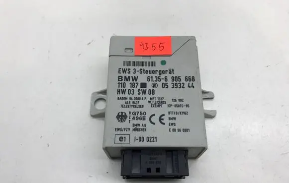BMW 5 E39 Immobilizer control unit/module 61356905668 05393244 110187