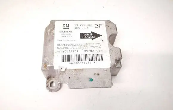Opel Astra G Airbag control unit/module 09229302 5WK42925