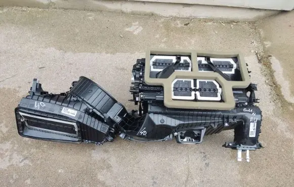 Interior heater climate box assembly