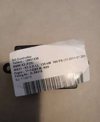 BMW X3 F25 Comfort/convenience module 9347469