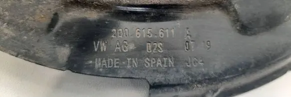 Volkswagen Polo VI Rear brake disc plate dust cover 2Q0615611