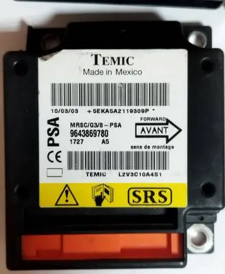 Peugeot 607 Airbag control unit/module 9643869780