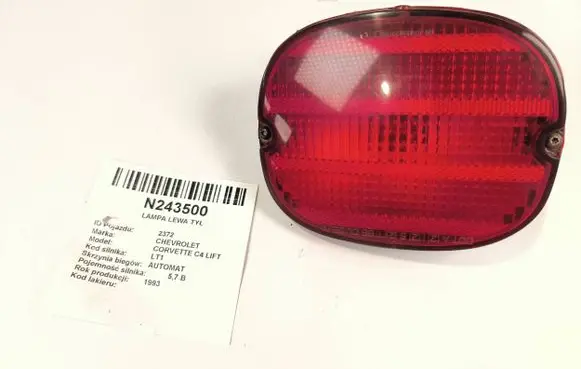 Chevrolet Corvette Rear/tail lights 16509624 4Z960397