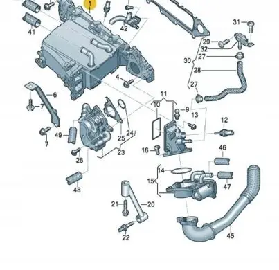 Volkswagen PASSAT B8 Intake manifold 04L129711AC