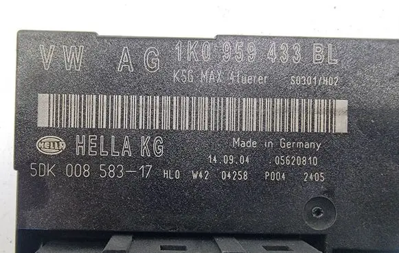 Volkswagen Touran I Central body control module 1K0959433BL KOMFORTU
