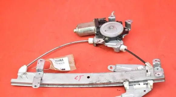 Rear door window regulator with motor
