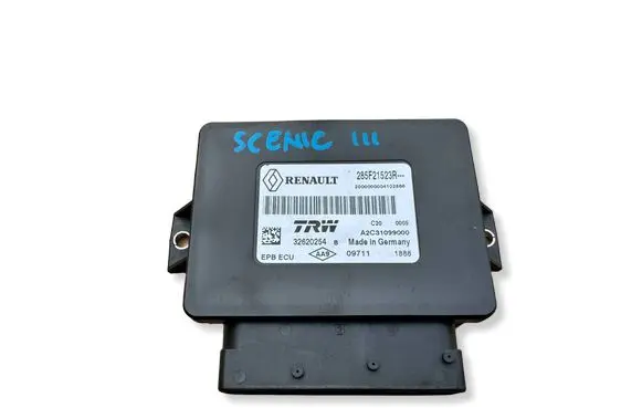 Renault Megane III Hand brake control module 285F21523R 32620254 A2C31099000