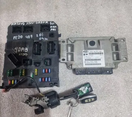 Peugeot 407 Engine ECU kit and lock set 9651927980 9655355180 S120104700J