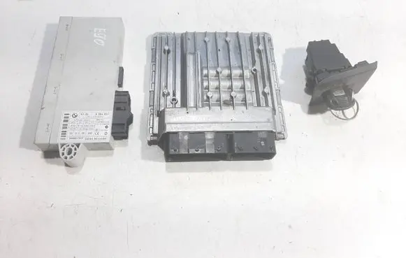 BMW 3 E90 E91 Engine ECU kit and lock set 7553166 7553420 5WK90077