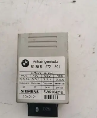 BMW 3 E90 E91 Tow bar trailer control unit/module 6972501