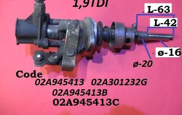 Volkswagen PASSAT B4 Gear selector/shifter in gearbox 02A945413C 02A301232G
