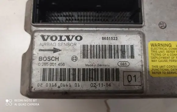 Volvo V70 Airbag control unit/module 0285001456 8651523