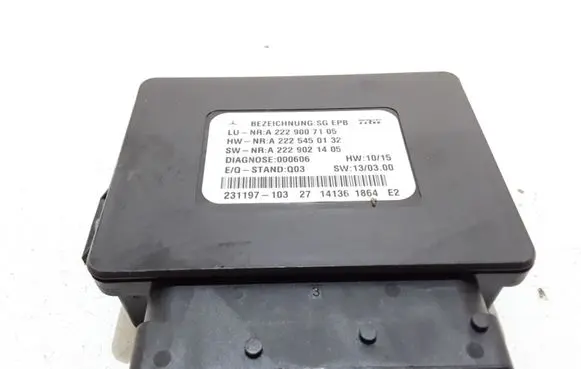 Mercedes-Benz S W222 Other control units/modules A2229007105 A2225450132 A2229021405