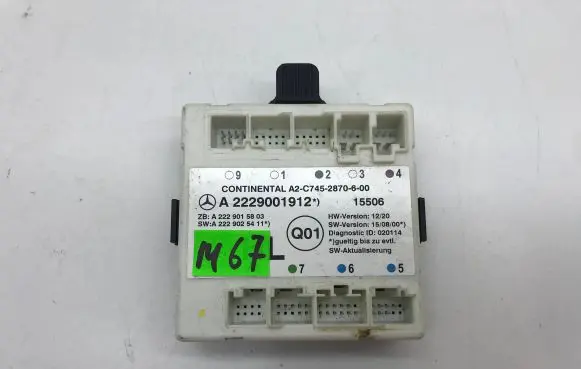 Mercedes-Benz C W205 Door control unit/module A2229001912 A2229015803
