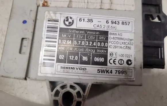 BMW 5 E60 E61 Comfort/convenience module 61356943857 5WK47995