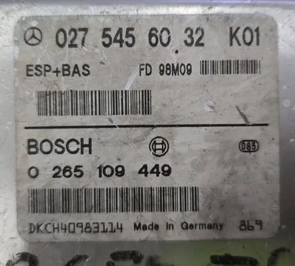Mercedes-Benz A W168 Engine control unit/module 0275456032 0265109449 DKCH40983114