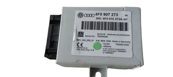 Audi A6 S6 C6 4F Tire pressure control unit 4F0907273