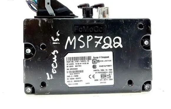 Ford Focus Bluetooth control unit module E1BT14D212FE