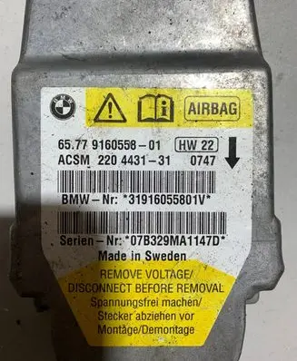 BMW 5 E60 E61 Airbag control unit/module 31916055801V 9160558 220443131