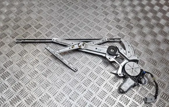Rear door window regulator with motor