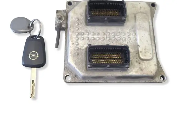 Opel Astra H Engine ECU kit and lock set 12992406 5WK9395 7090616282