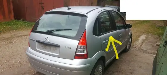 Citroen C3 Rear door window glass