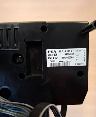Citroen Xsara Picasso Climate control unit 96314105XT 9140010369