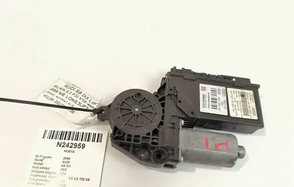 Audi A8 S8 D3 4E Rear door window regulator motor 4E0959802D 4E0910802A 982736109