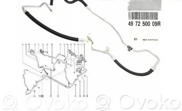 Renault Master III Power steering hose/pipe/line 497250009R 93167680 4420087