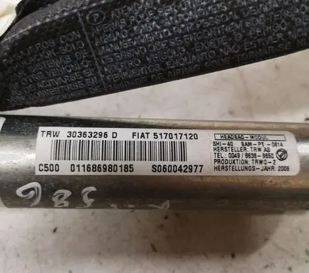 Fiat Punto (188) Roof airbag 30363296 517017120