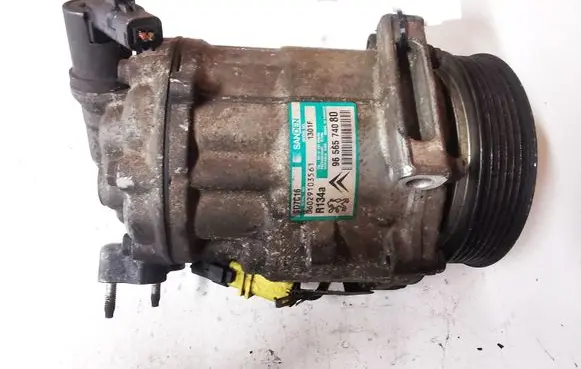 Peugeot 407 Air conditioning (A/C) compressor (pump) 9656574080