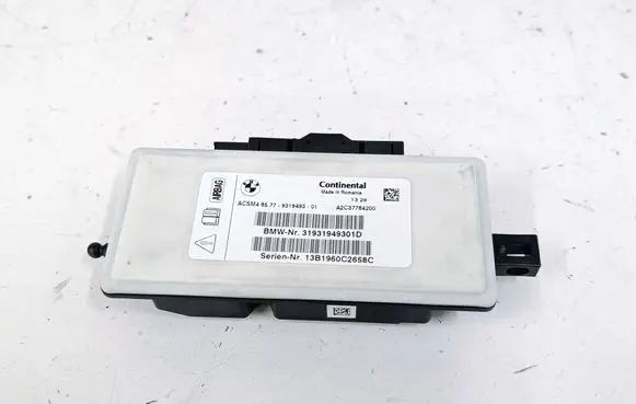 BMW 3 F30 F35 F31 Airbag control unit/module 9319493 A2C37764200 31931949301D