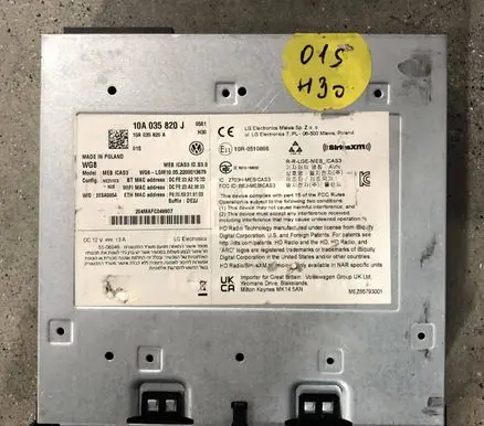 Volkswagen ID.3 Radio/CD/DVD/GPS head unit 10A035820J