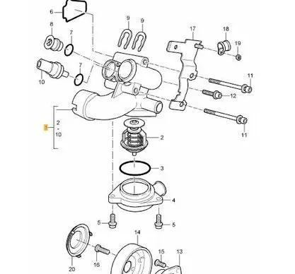 Porsche Cayenne (9PA) Water pump 95510601100