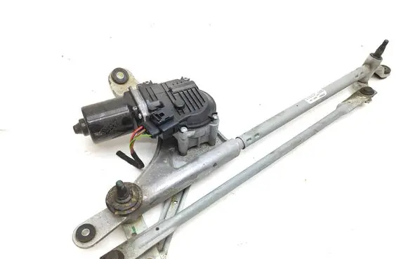 Front wiper linkage and motor