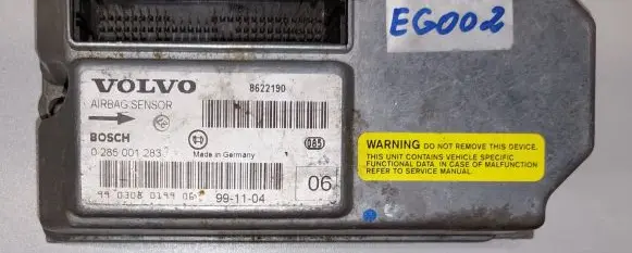 Volvo S80 Airbag control unit/module 8622190 0285001283 090308019906