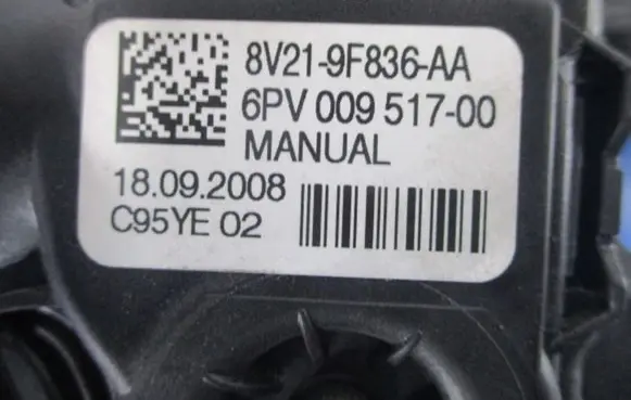 Mazda 2 Accelerator throttle pedal 8V21-9F836-AA