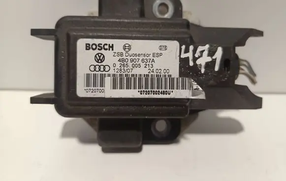 Volkswagen PASSAT B5 ESP acceleration yaw rate sensor 4B0907637A