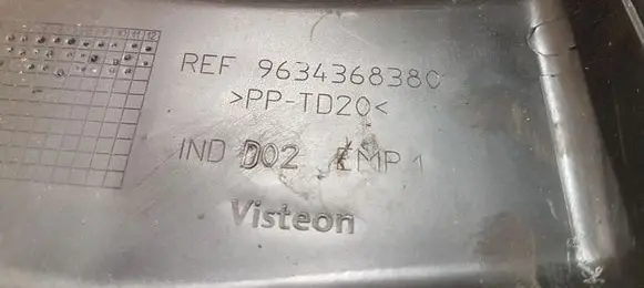 Peugeot 307 Fuse box cover 9634368380