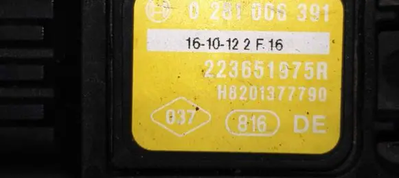 Renault Master III Air pressure sensor 8201377790 0261230560 0261006391