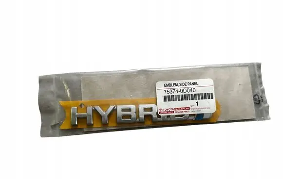 Toyota Yaris Manufacturers badge/model letters 753740D040HYBRID