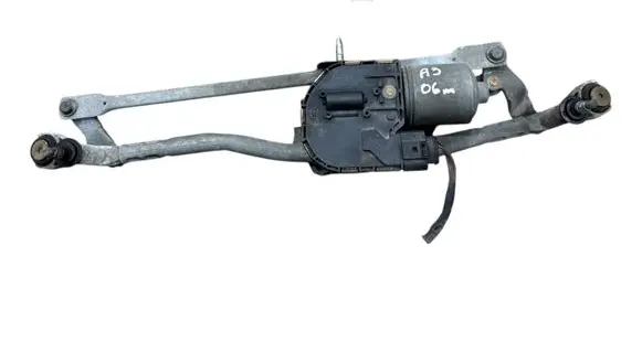 Front wiper linkage and motor