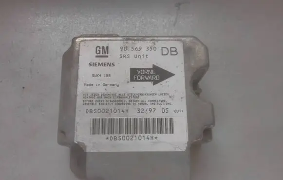 Opel Zafira A Airbag control unit/module 90569350 DBS0021014H 5WK4188