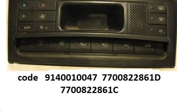 Renault Laguna I Climate control unit 9140010047 7700822861D