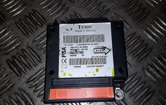 Citroen C3 Pluriel Airbag control unit/module 9663357580