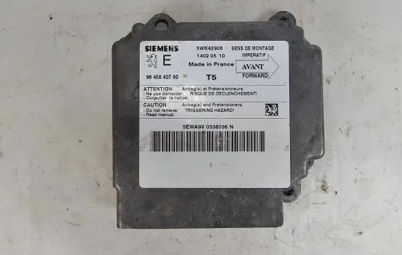 Peugeot 307 Airbag control unit/module 9645830780 6593887641