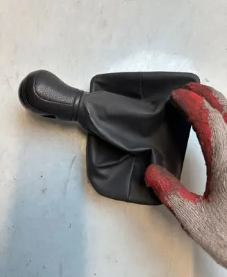 Gear lever shifter trim leather/knob