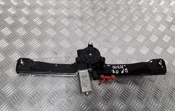 Rear door window regulator with motor
